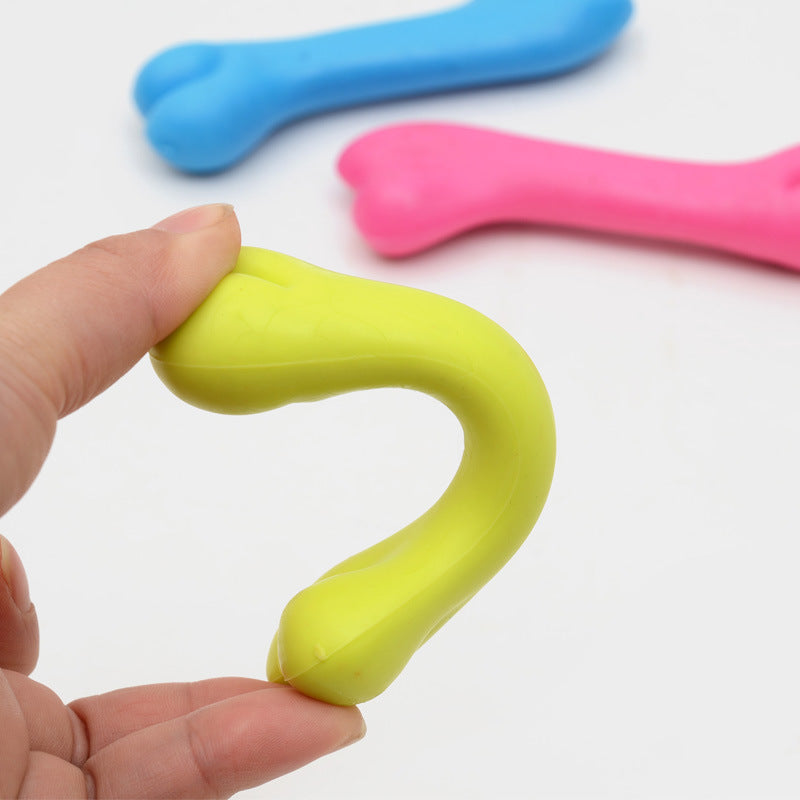 High-Quality Rubber Dog Bone Toy | Bite-Resistant Chew for Training & Play