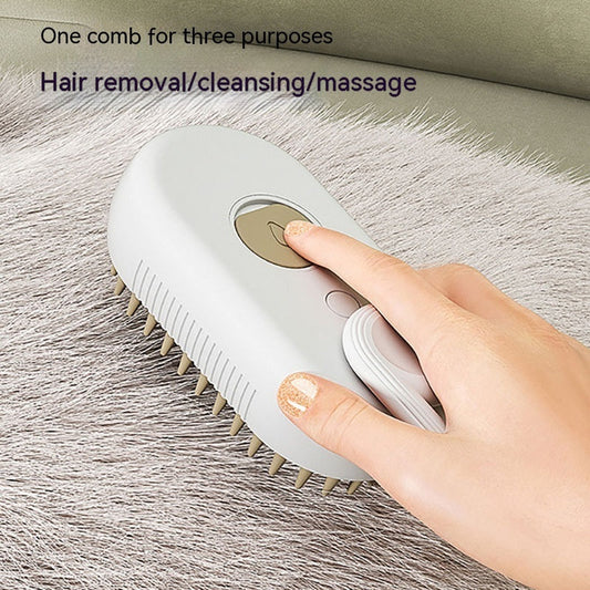 Steamy Dog & Cat Brush | Electric Spray Grooming Comb for Massage & Hair Removal