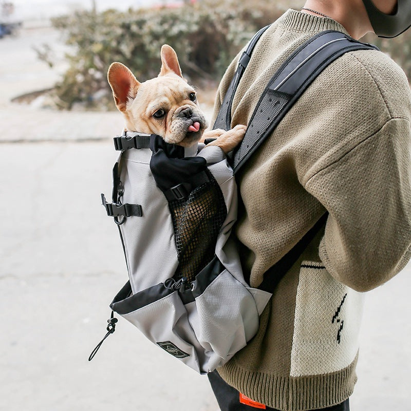 Double Shoulder Pet Carrier Backpack | Outdoor Travel Bag for Dogs & Puppies