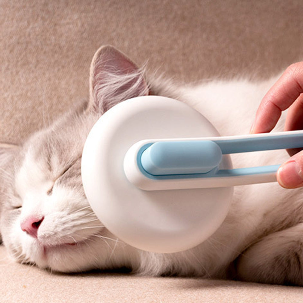 Round Head Pet Grooming Tool | Automatic Dog & Cat Hair Remover Massage Comb