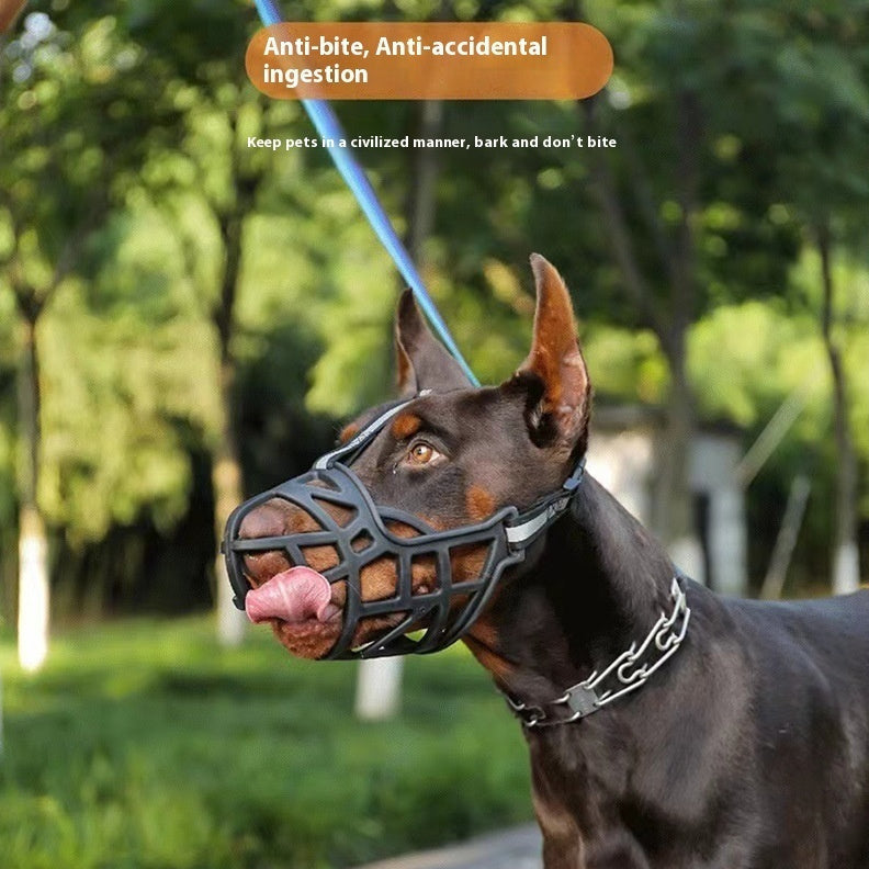 Reflective Dog Muzzle | Adjustable Anti-Bite Mouth Cover for Night Safety