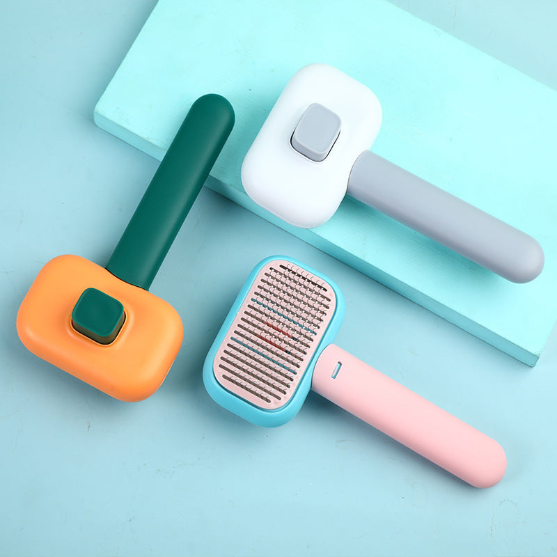 Cat & Dog Hair Massage Comb | Open-Knot Brush & Stainless Steel Grooming Tool