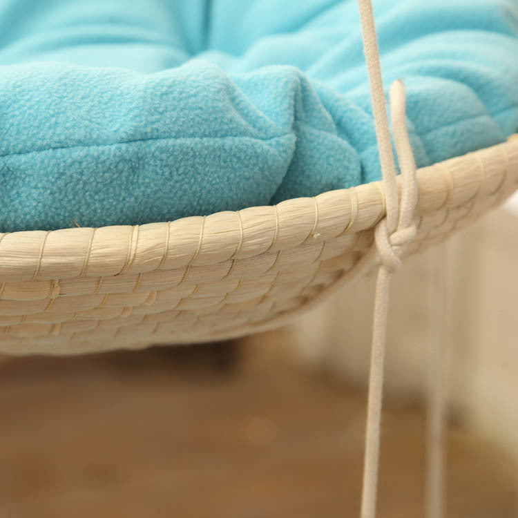 Natural Straw Cat Hammock & Climbing Frame | Handwoven Cat Nest Bed