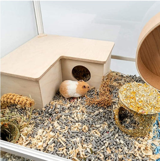Hamster Multi-Level Nest & Hideout | Multi-Room Pet Habitat with Tunnels