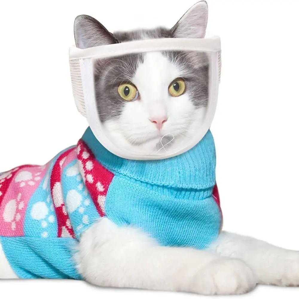 Adjustable Anti-Bite Pet Muzzle Mask | Breathable Tool for Puppy, Kitten, Cats, & Dogs