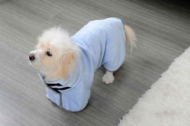 Microfiber Pet Absorbent Towel | Quick-Dry Dog Bathrobe for Dogs & Cats