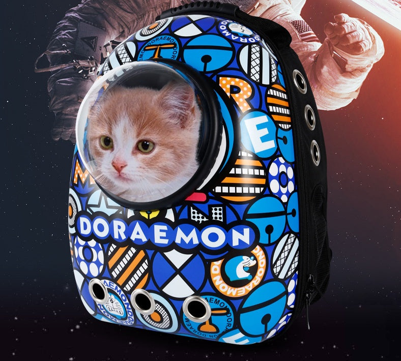 Breathable Pet Backpack | Space Capsule Design for Outdoor Travel