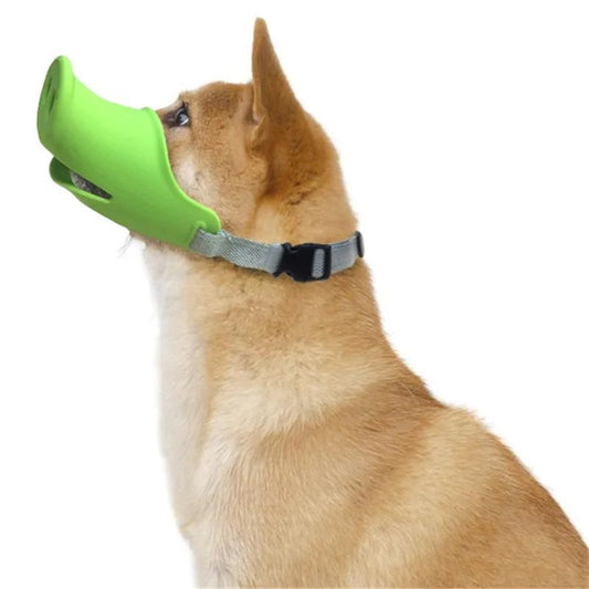 Dog Anti-Bite Piggy Mouth Muzzle Cover | Long Snout Pet Training & Daily Use