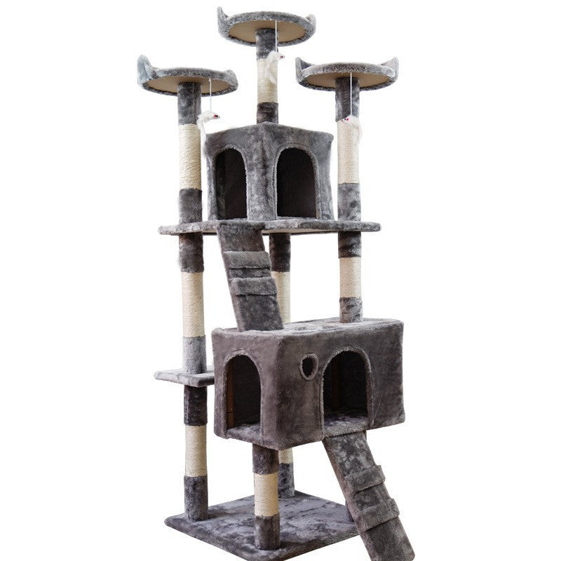 Tall Sisal Column Cat Tree | Large Integrated Jumping Platform & Activity Frame