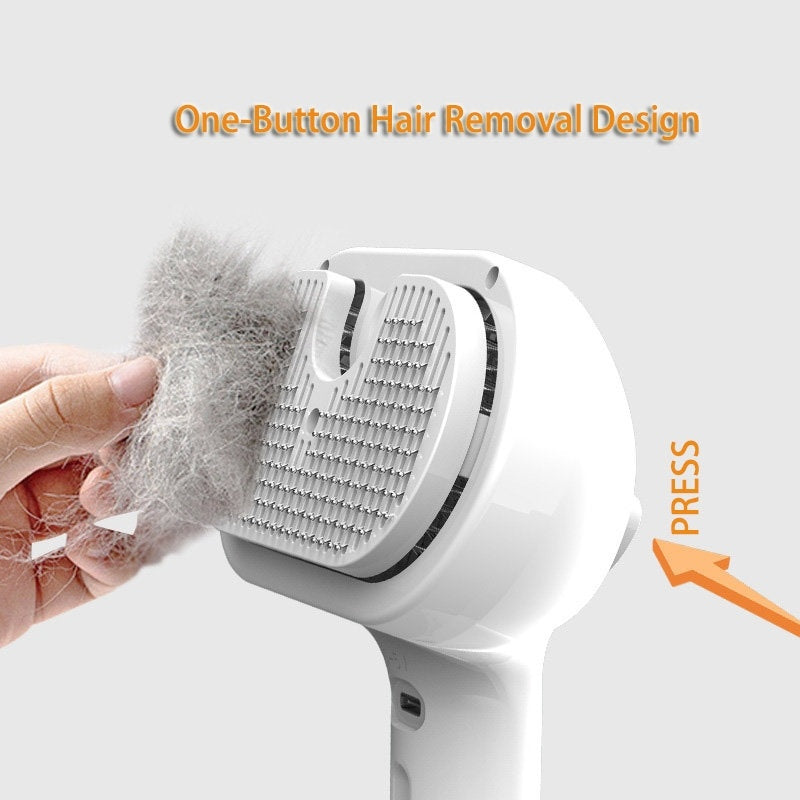 Mist Humidifier Dematting Tool | Self-Cleaning Dog & Cat Grooming Brush