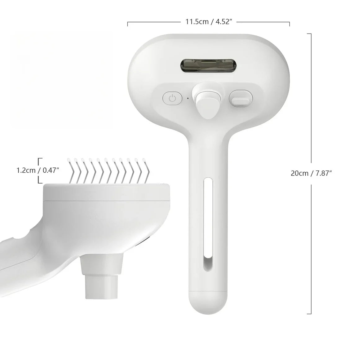 Pet Grooming Tool – Comb, Hair Remover & Humidifier ~ (white)