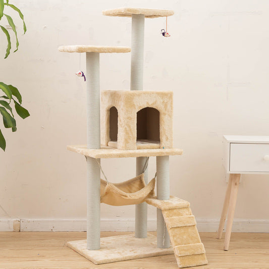 Modern Cat Tree Condo & Climbing Frame | Vertical Pet Activity Center Toy