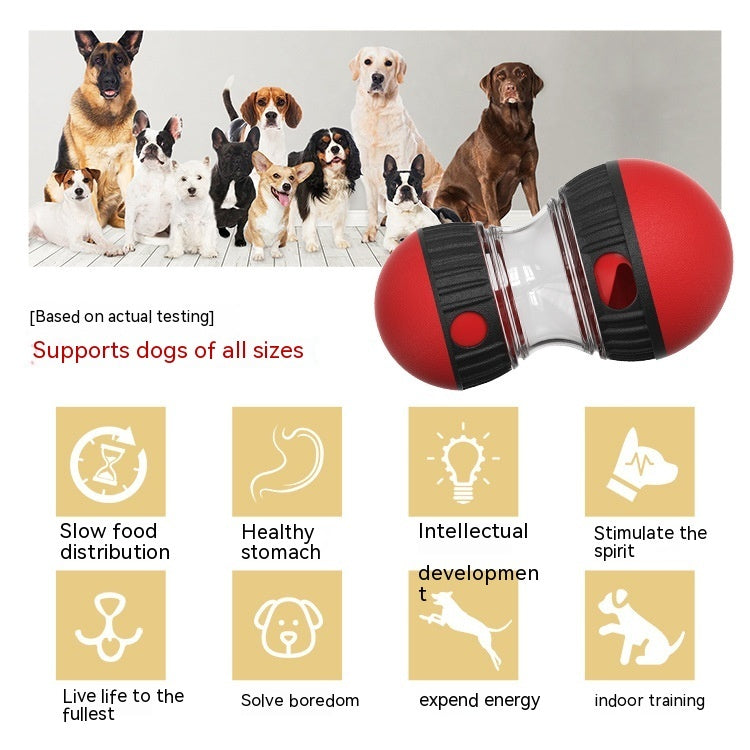 Slow Feeder Tumbler Dog Toy | Leaky Food Ball for Stomach Protection & Fun