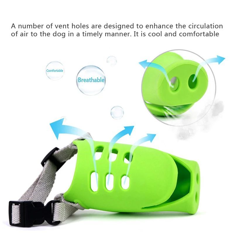 Dog Anti-Bite Piggy Mouth Muzzle Cover | Long Snout Pet Training & Daily Use