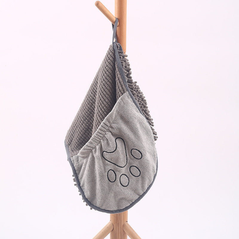 Soft Pet Scrubbing Towel Mitt | Gloved Bath Towel for Cats and Dogs